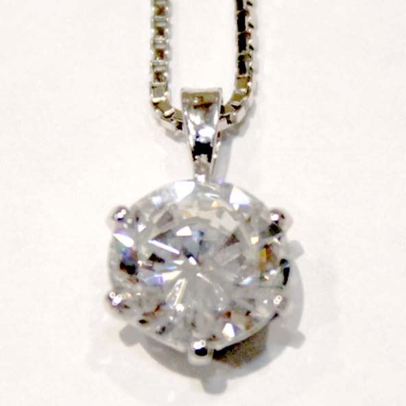 宝石の買取相場例 Pt850 3.45ct 1Pダイヤ ネックレス