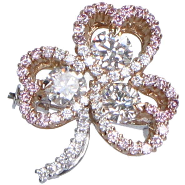 ダイヤモンドの最新買取相場Pt900×K18 1.552ct・0.43ct・0.27ct ダイヤ ブローチ